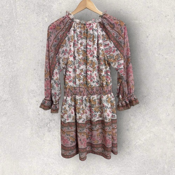 Love the label floral long sleeve mini dress - Picture 5 of 7